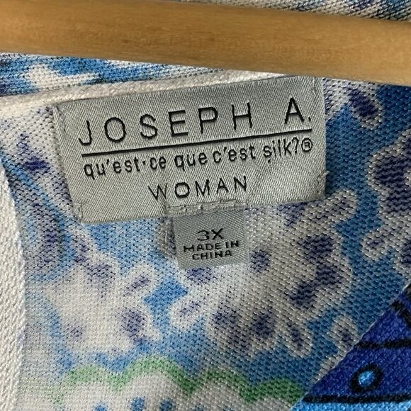 Joseph A Womens Colorful Paisley Knit Top Sz 3X Office Statement Boho Soft Comfy - Picture 10 of 14